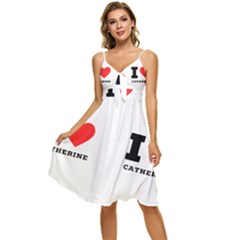 I Love Catherine Sleeveless Tie Front Chiffon Dress by ilovewhateva