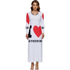 I Love Catherine Long Sleeve Longline Maxi Dress by ilovewhateva