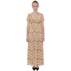 Pattern 110 High Waist Short Sleeve Maxi Dress by GardenOfOphir