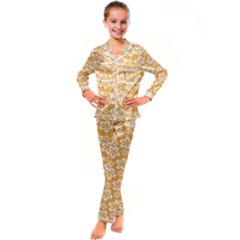 Pattern 110 Kid s Satin Long Sleeve Pajamas Set by GardenOfOphir