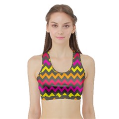 Pattern 113 Sports Bra With Border by GardenOfOphir