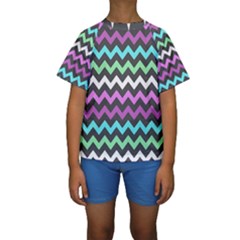 Pattern 115 Kids  Short Sleeve Swimwear by GardenOfOphir