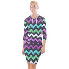 Pattern 115 Quarter Sleeve Hood Bodycon Dress by GardenOfOphir