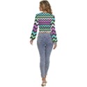 Pattern 115 Long Sleeve Deep-V Velour Top View4