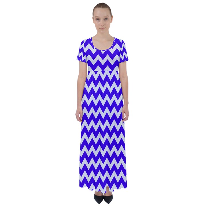 Pattern 116 High Waist Short Sleeve Maxi Dress