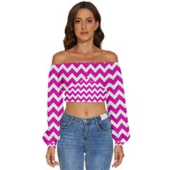 Pattern 118 Long Sleeve Crinkled Weave Crop Top