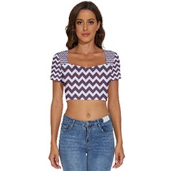 Pattern 121 Short Sleeve Square Neckline Crop Top  by GardenOfOphir