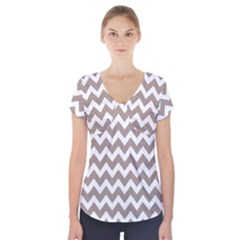 Pattern 122 Short Sleeve Front Detail Top by GardenOfOphir