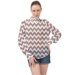 Pattern 122 High Neck Long Sleeve Chiffon Top by GardenOfOphir