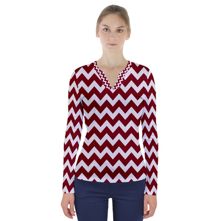 Pattern 123 V-Neck Long Sleeve Top