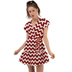 Pattern 123 Flutter Sleeve Wrap Dress