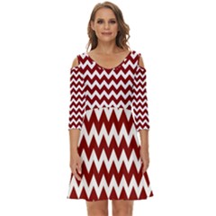 Pattern 123 Shoulder Cut Out Zip Up Dress