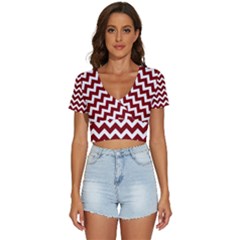 Pattern 123 V-Neck Crop Top