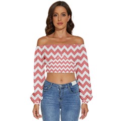 Pattern 125 Long Sleeve Crinkled Weave Crop Top