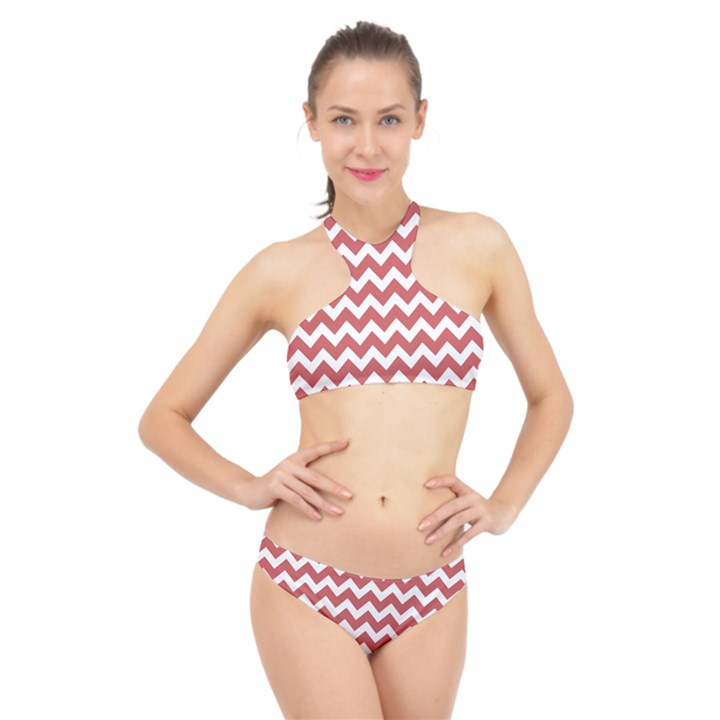 Pattern 124 High Neck Bikini Set