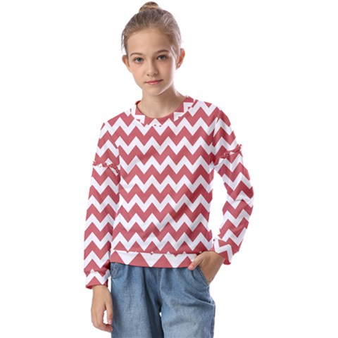 Pattern 124 Kids  Long Sleeve Tee With Frill  by GardenOfOphir