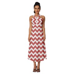 Pattern 124 Sleeveless Cross Front Cocktail Midi Chiffon Dress