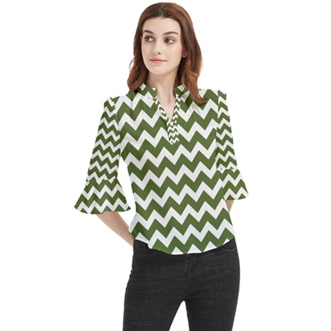 Pattern 126 Loose Horn Sleeve Chiffon Blouse by GardenOfOphir