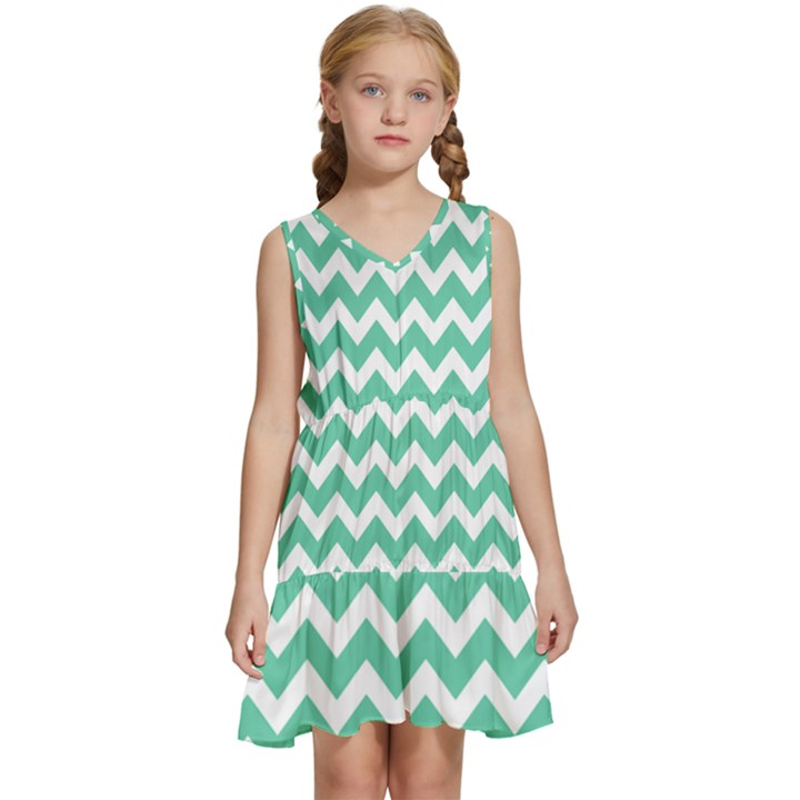 Pattern 128 Kids  Sleeveless Tiered Mini Dress