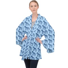 Pattern 131 Long Sleeve Velvet Kimono  by GardenOfOphir