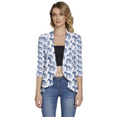 Pattern 130 Women s 3/4 Sleeve Ruffle Edge Open Front Jacket