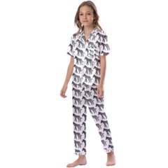 Pattern 129 Kids  Satin Short Sleeve Pajamas Set by GardenOfOphir