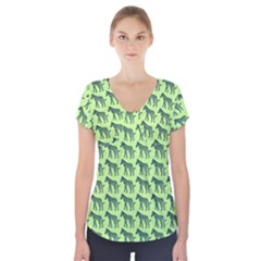 Pattern 134 Short Sleeve Front Detail Top by GardenOfOphir