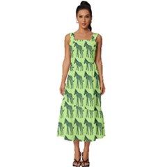 Pattern 134 Square Neckline Tiered Midi Dress by GardenOfOphir