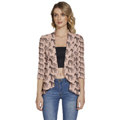 Pattern 135 Women s 3/4 Sleeve Ruffle Edge Open Front Jacket by GardenOfOphir