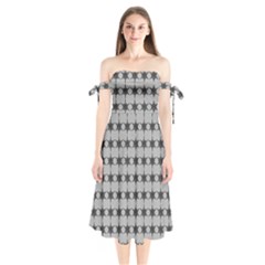 Pattern 138 Shoulder Tie Bardot Midi Dress by GardenOfOphir