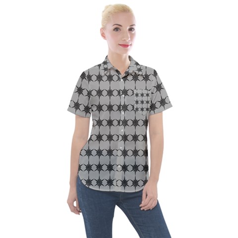 Pattern 138 Women s Short Sleeve Pocket Shirt by GardenOfOphir