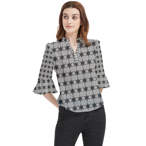 Pattern 138 Loose Horn Sleeve Chiffon Blouse by GardenOfOphir