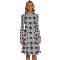 Pattern 138 Long Sleeve Shirt Collar A-line Dress by GardenOfOphir