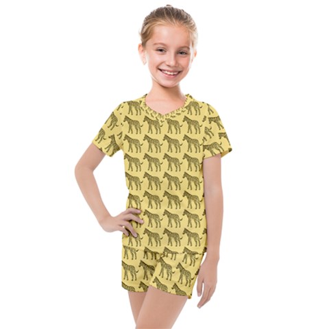 Pattern 136 Kids  Mesh Tee And Shorts Set by GardenOfOphir