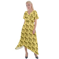 Pattern 136 Cross Front Sharkbite Hem Maxi Dress by GardenOfOphir