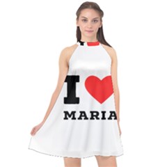 I Love Maria Halter Neckline Chiffon Dress  by ilovewhateva