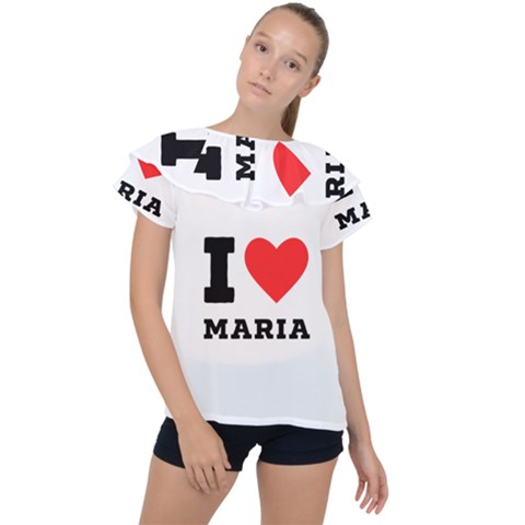 I Love Maria Ruffle Collar Chiffon Blouse by ilovewhateva