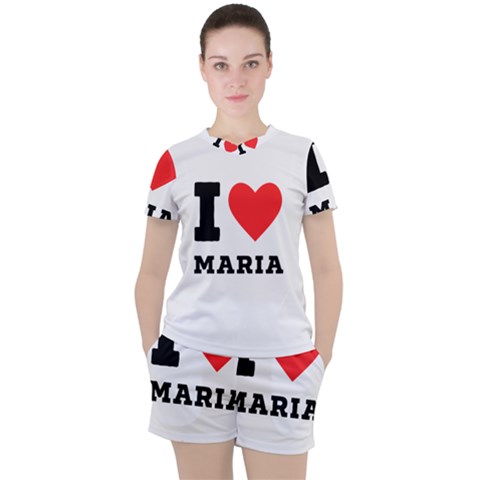 I Love Maria Women s Tee And Shorts Set by ilovewhateva