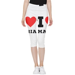 I Love Maria Inside Out Lightweight Velour Capri Leggings 