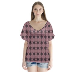 Pattern 151 V-neck Flutter Sleeve Top by GardenOfOphir