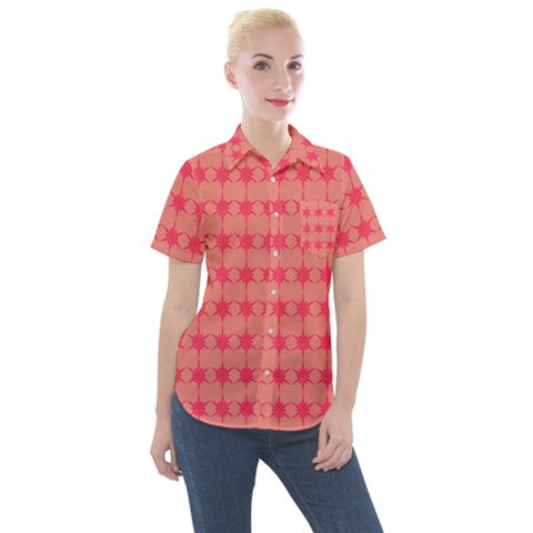 Pattern 142 Women s Short Sleeve Pocket Shirt by GardenOfOphir