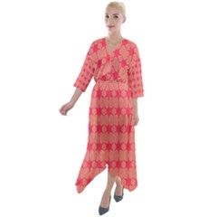 Pattern 142 Quarter Sleeve Wrap Front Maxi Dress by GardenOfOphir