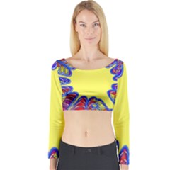 Explosion Big Bang Colour Structure Long Sleeve Crop Top by Semog4