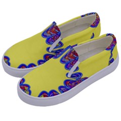 Explosion Big Bang Colour Structure Kids  Canvas Slip Ons by Semog4