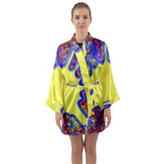 Explosion Big Bang Colour Structure Long Sleeve Satin Kimono by Semog4