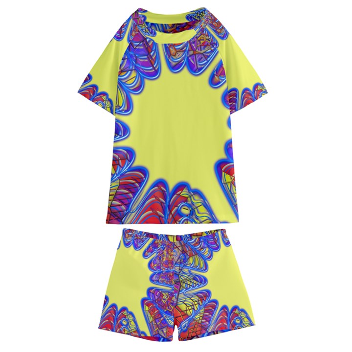 Explosion Big Bang Colour Structure Kids  Swim Tee and Shorts Set