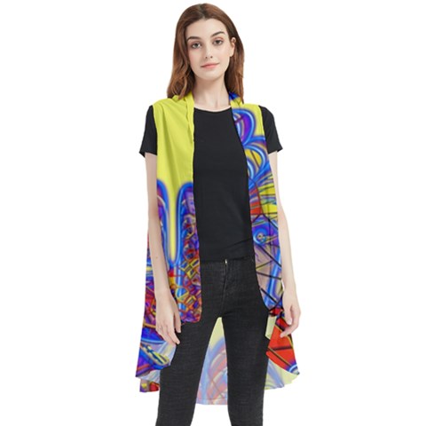 Explosion Big Bang Colour Structure Sleeveless Chiffon Waistcoat Shirt by Semog4