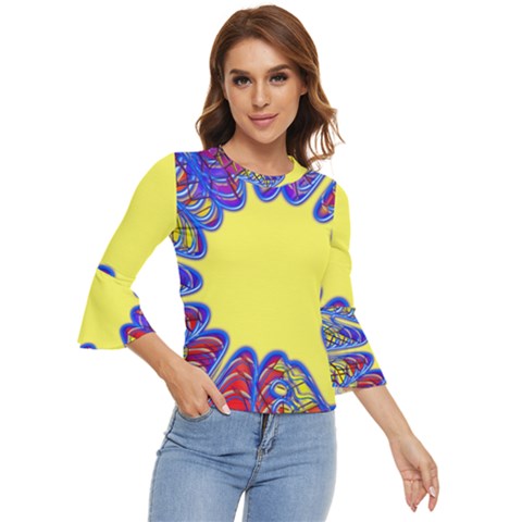 Explosion Big Bang Colour Structure Bell Sleeve Top by Semog4