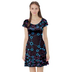 Artificial Intelligence Network Short Sleeve Skater Dress by Semog4