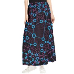 Artificial Intelligence Network Maxi Chiffon Skirt by Semog4